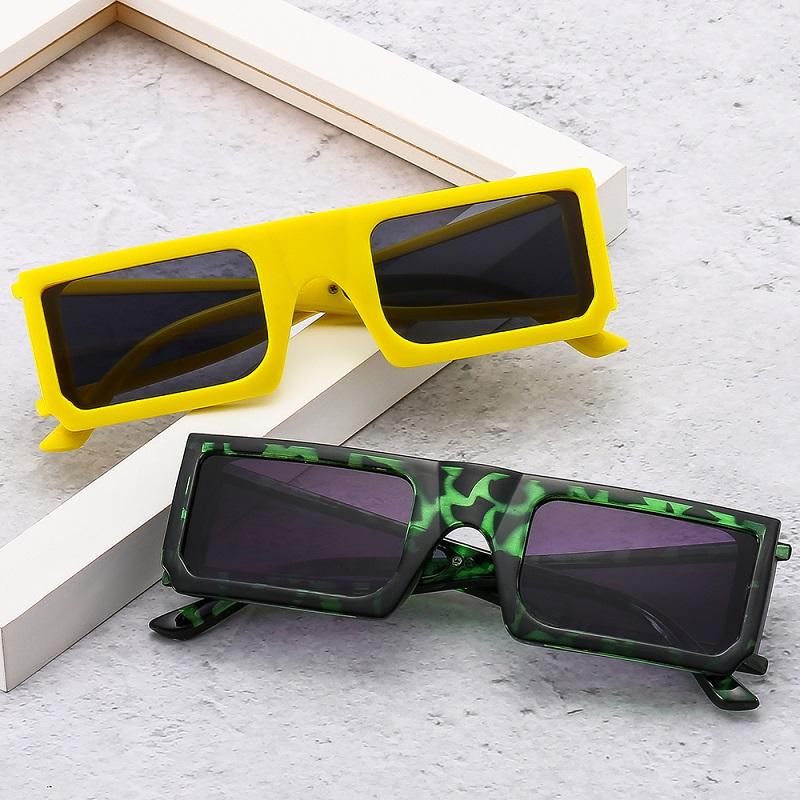 

Sunglasses 2022 Fashion Rectangle Women Men Square PC Lens Frame Vintage Brand Designer Party Beach Sun Glasses UV400Sunglasses
