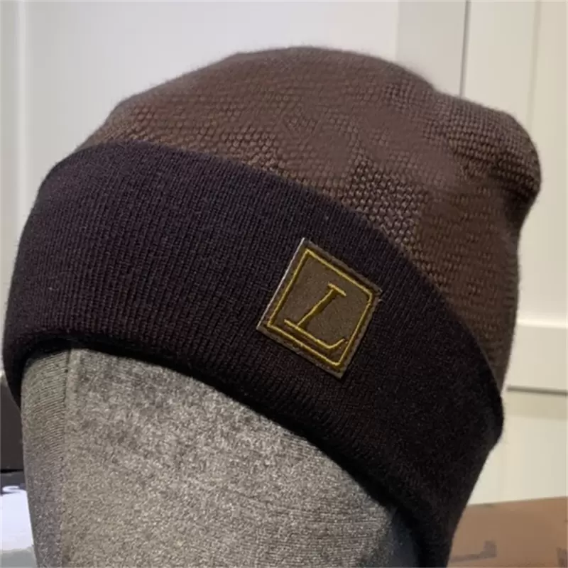 

Mens Designer Beanie Caps Hats Knitted Cashmere Cap for Womens Hat Luxury Men Baseball Hats Luxurys beanies Fashion Plaid Caps 2204086D