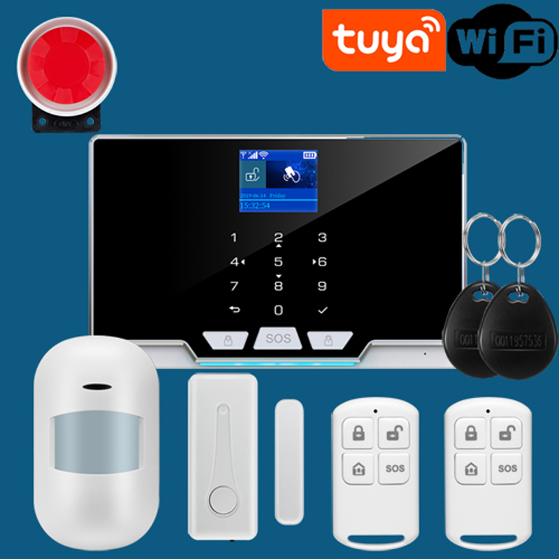 

Tuya Smart WIFI GSM Security Alarm System Works With Alexa Home Burglar Motion Detector Smoke Door Window Sensor IP Camera