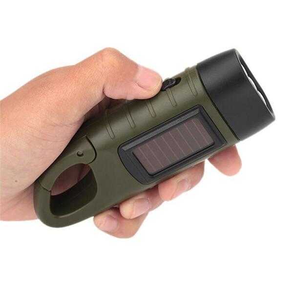 

Mini Emergency Hand Crank Dynamo Solar Flashlight Rechargeable LED Light Lamp Charging Powerful Torch For Outdoor Camping Bergbeklimmen DNMS1