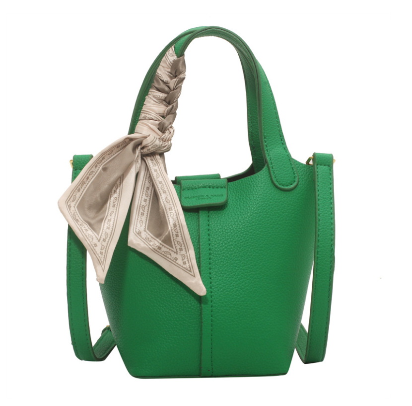 

2022 New Women Fashion Bucket Bag Soft Lychee Leather Shoulder Bag Female Luxury Designer Handbags All-match Crossbody Bags, Size 21x13x17cm