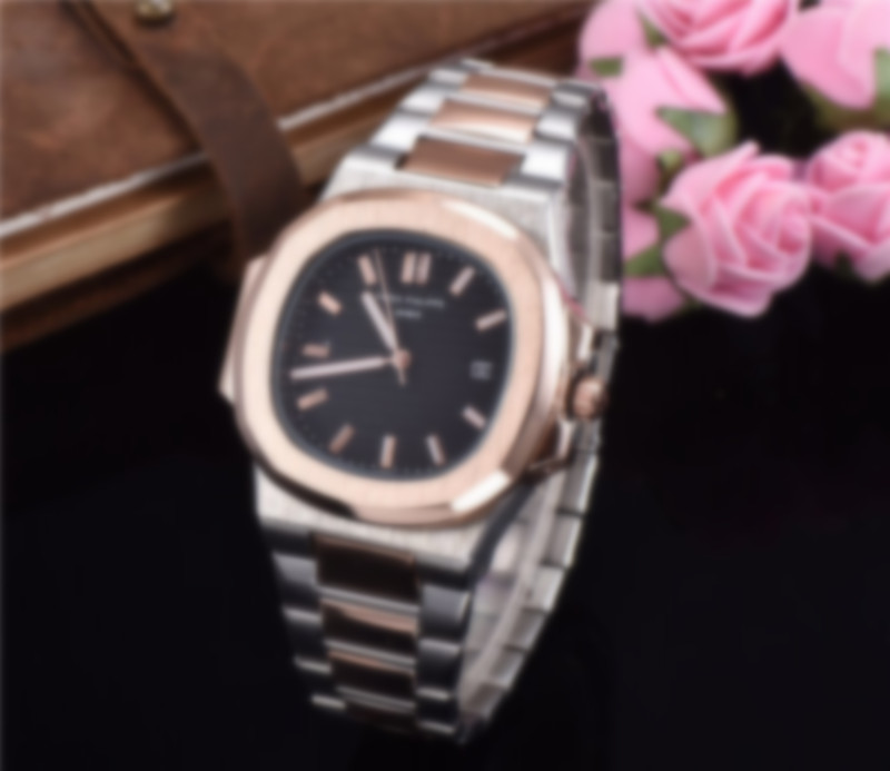 

Luxury PATEKs PHILIPPEs Watch Men Nautilus Sports Automatic Monement Watches Rose Gold Case Brown Dial Stainless mens Mechanical Wristwatches