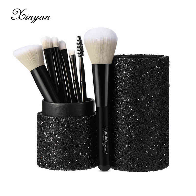 

NXY Makeup Brushes Xinyan Beginner Brush Set Blush Eyeshadow Concealer Lip Cosmetics Make Up with Shiny Case Powder Foundation Beauty Tools 0406