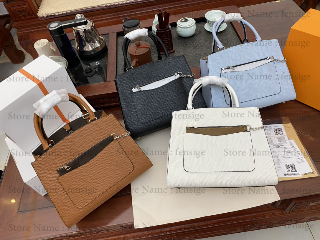 

Marelle Tote With Chain Wallet women Fashion Desingers Handle Bag leather 2pcs cross body shoulder bags Mini purse Crossbody handbag