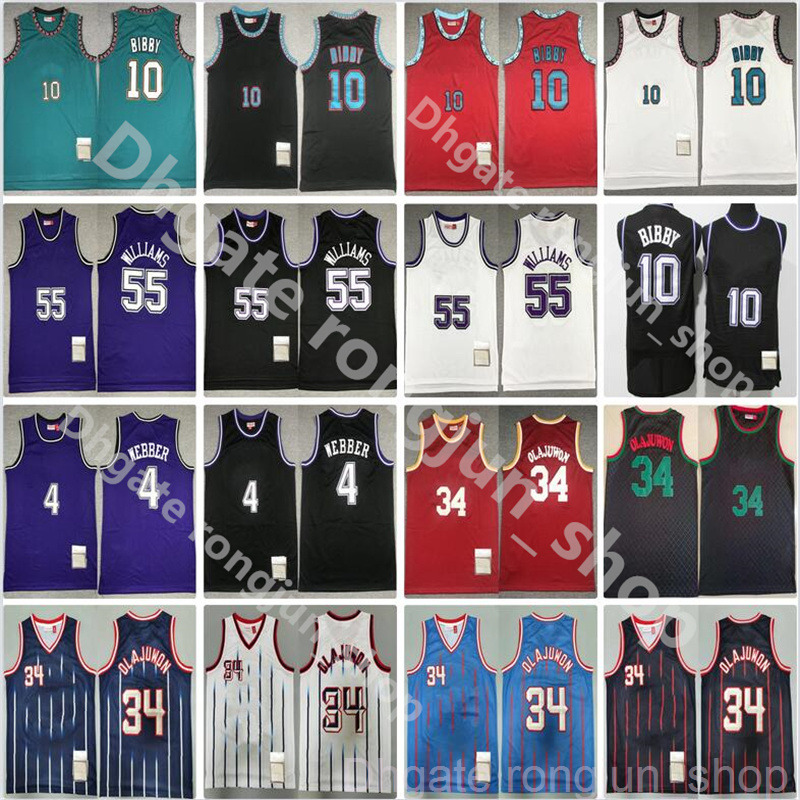 

Mitchell and Ness Stitched Men Basketball Mike Bibby 10 Chris Webber 4 Jason Williams 55 Hakeem Olajuwon 34 Jerseys Vintage Retro''nba''Jersey, Picture