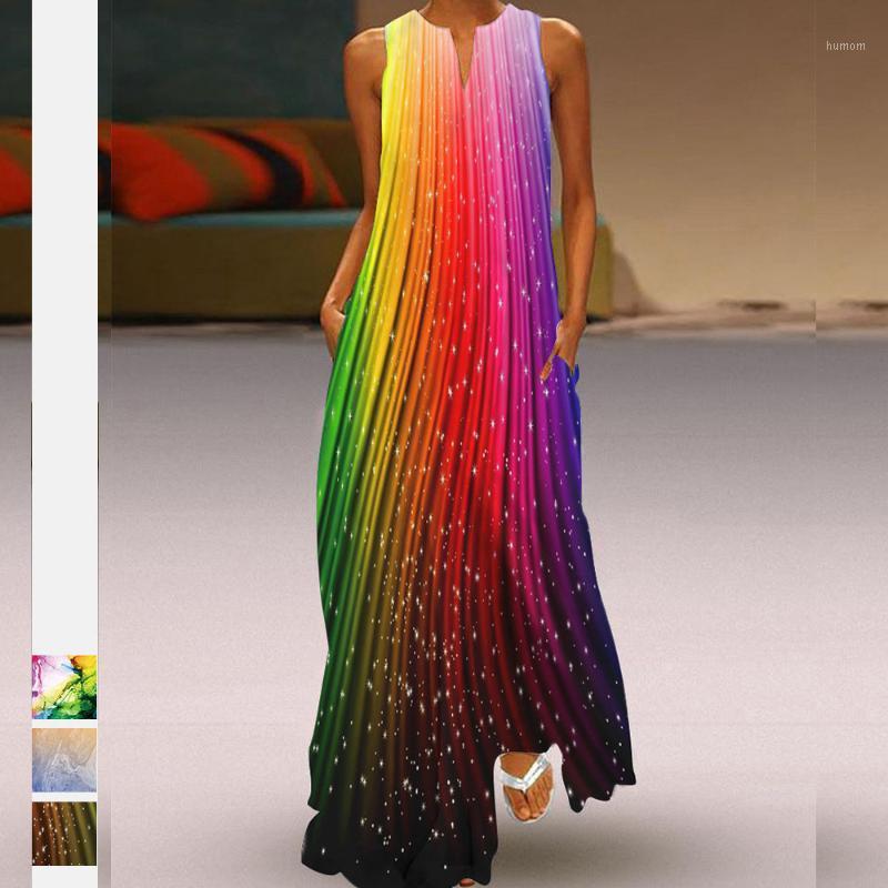 Maternity Dresses 2022 Maxi Dress Summer Casual Pregnant Women Sleeveless Long Premama Baby Shower Pregnancy Clothing-image-760625303