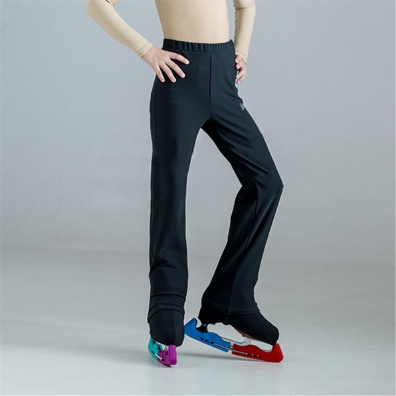 

Stage Wear Figure Skating Pants Men's Ice Black Elastane Velvet High Elasticity Activewear Competition Thermal Boy Kid TightsStage