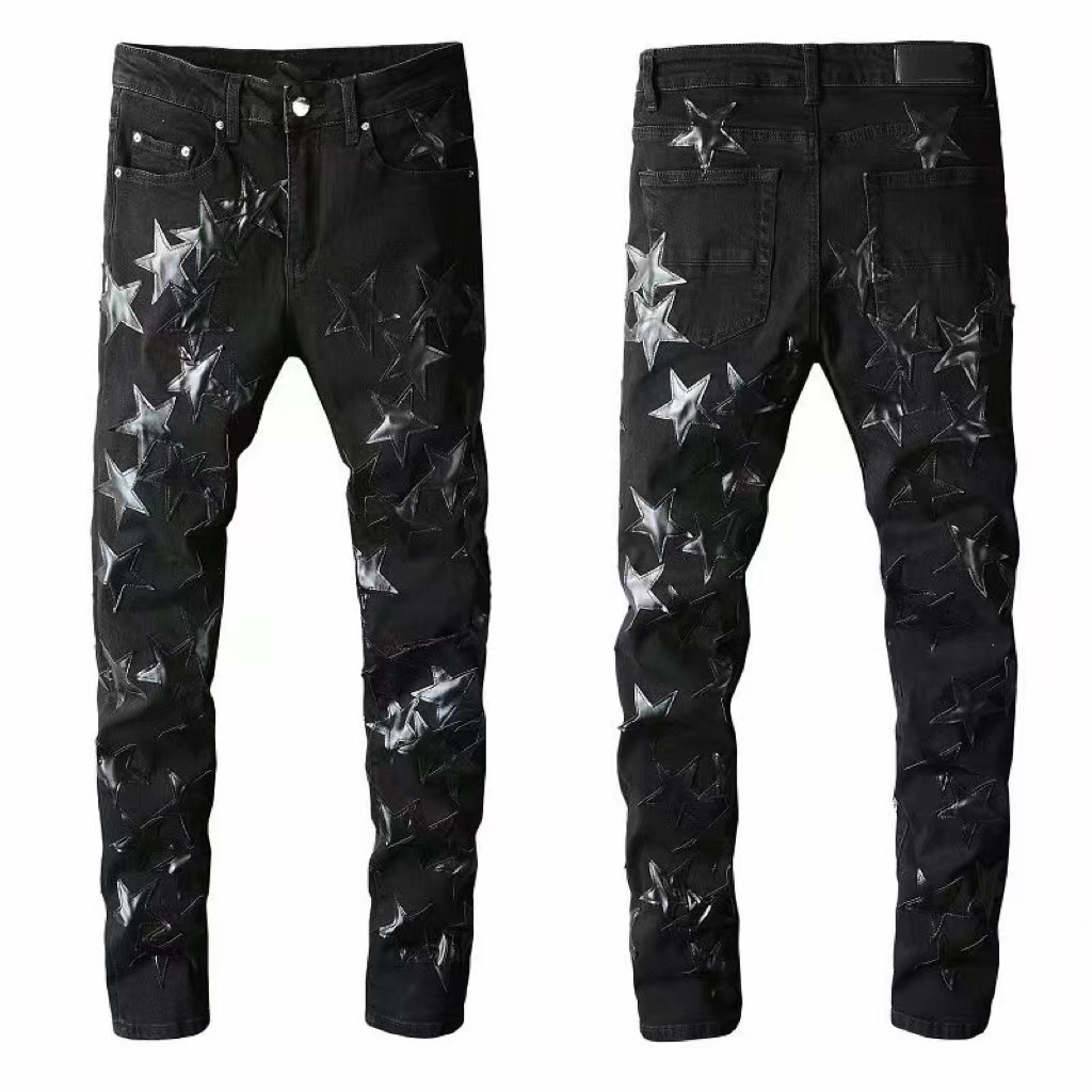 

Designer men jeans hip-hop fashion zipper hole wash jeans pants retro torn fold stitching mens design motorcycle riding cool slim pant sky blue jean for women 28-40, Customize