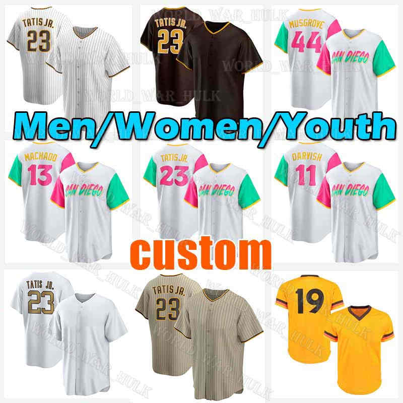 

13 Manny Machado Jersey 23 Fernando Tatis Jr. Blake Snell Wil Myers C.J. Abrams Trevor Hoffman Padres Tim Hill Robinson Cano Trent Grisham Austin Nola Jurickson Profar 10, Men custom new cool base(j s)