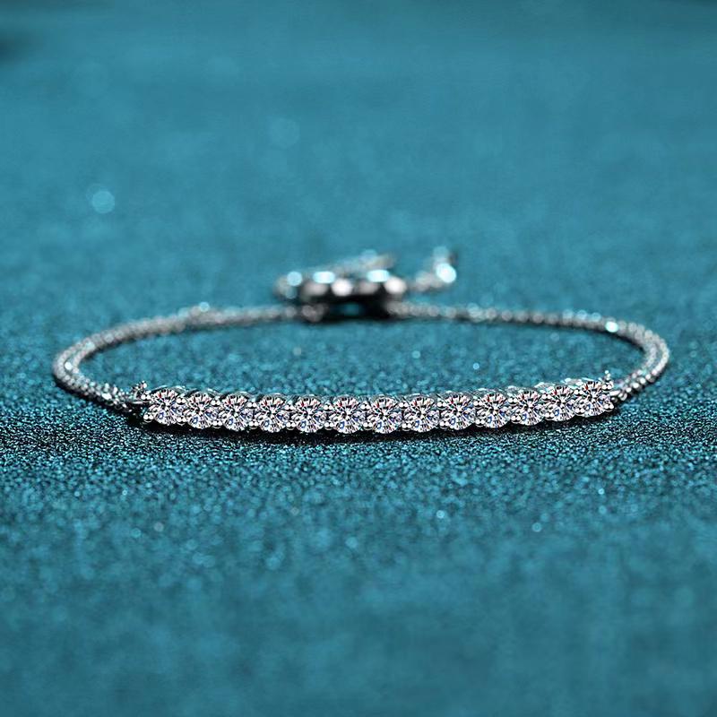 

Other Bracelets Trendy 3mm 1.3 D Color Moissaniter Diamond Tennis Women Jewelry 100% 925 Sterling Silver Bracelet With Gra GiftOther OtherOt