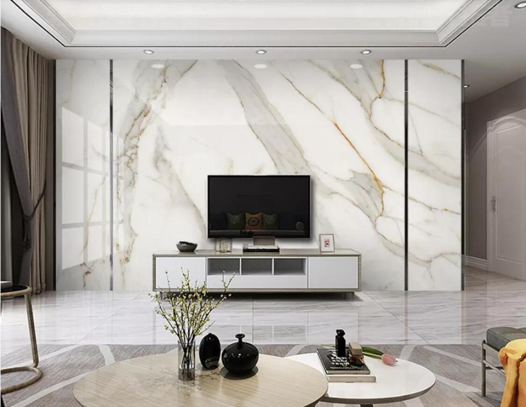 

Wallpapers White Belly Marble Wallpaper 3D Jazz Wall Mural For TV Background Decor Luxury Murals Po Printed Papers