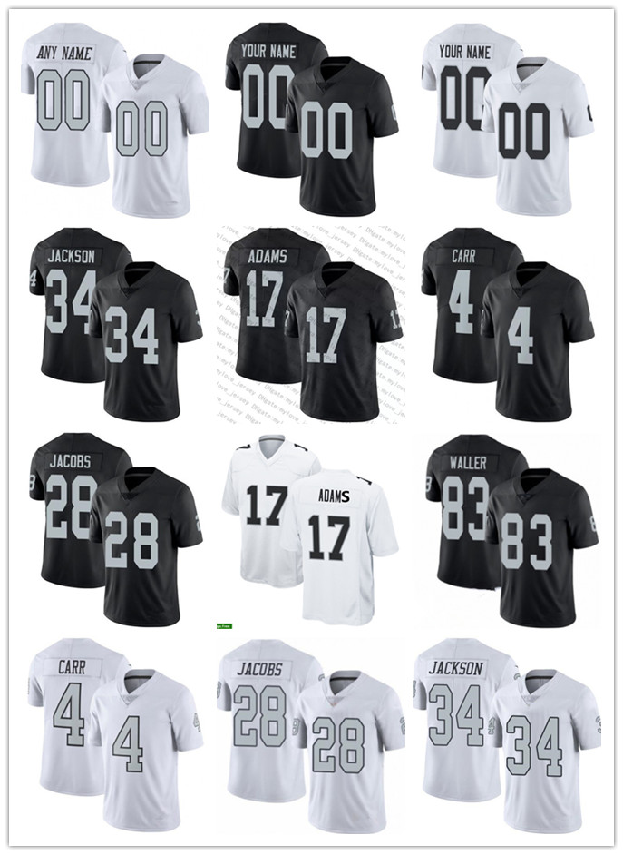 

Las Vegas''Raiders''17 Davante Adams 34 Bo Jackson 24 Charles Woodson 4 Derek Carr 11 Henry Ruggs III 28 Josh Jacobs 83 Darren Waller Football Jerseys, Colour