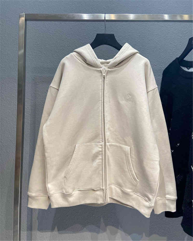 

Hip Hop Designer Balciga Hoodies Autumn and Winter New Embroidery Hotel Print Men's and Women's Paris Zipper Sweater Hoodie, Cement