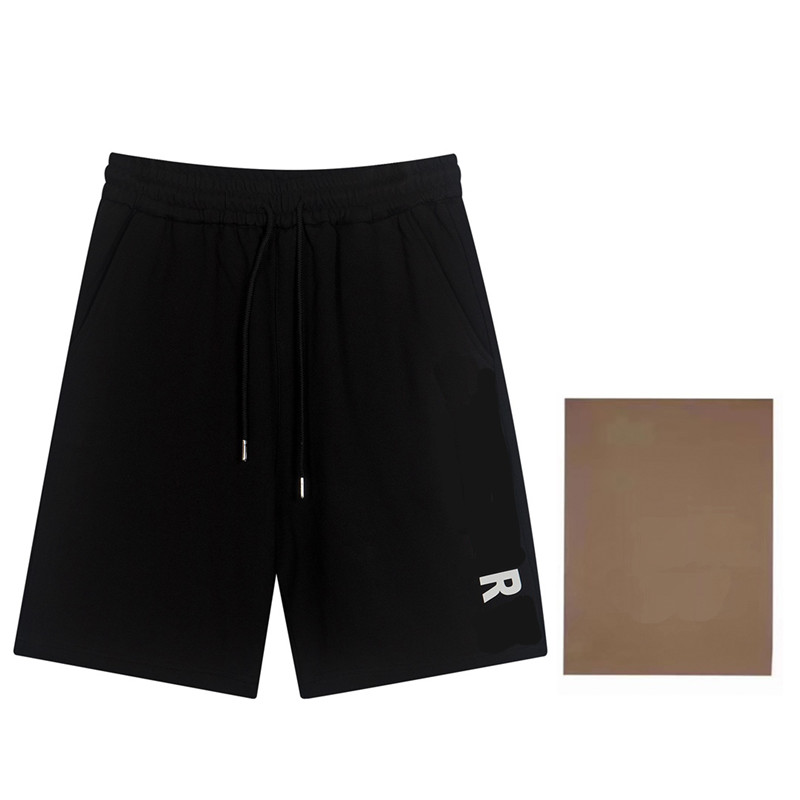 

100% Cotton Soft Men Shorts Spring Summer Beach Short Pants Boy Track Pants Letter Designer Outdoor Hip Hop Skateboard Shorts, Black/with envelope bag