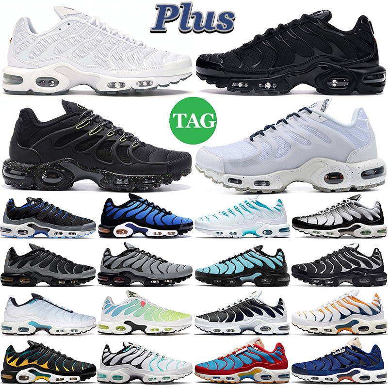 

2022 Plus Tn Running Shoes Men Women Terrascape Triple Black White Navy Hyper Blue Fury Jade Wolf Grey Reverse Sunset Mens Trainers Sports Sneakers 36-46, 18