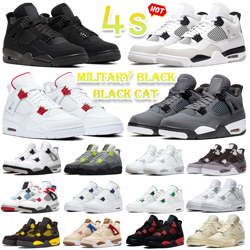 

4 4s j4 jumpman basketball shoes men women trainers sneakers cactus jack Black Cat, #42 alternate 89 40-47