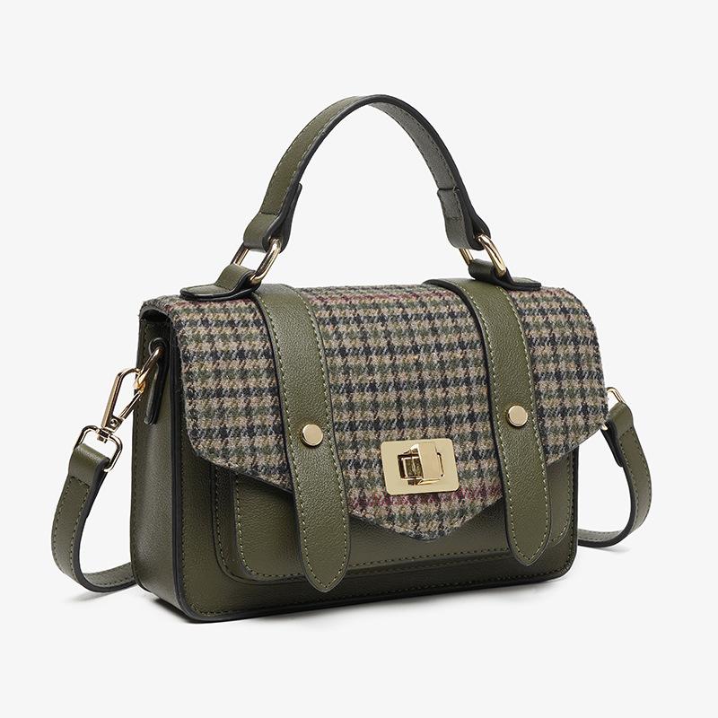 

Evening Bags Fashion Brand Checks Pattern Shoulder For Women All-Match Quality Crossbody Handbag Female Daily Shopper Tote B483, Black