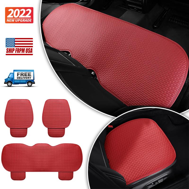 

Car Seat Covers Leather For Cars Full Set Front/Rear Cushions Driving Universal Cover Luxury Designer