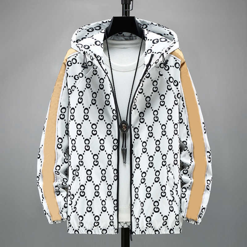 

Mens T shirt Designer Dazzling summer new sports style design models stitching printed short-sleeved tops simple casual breathable, White