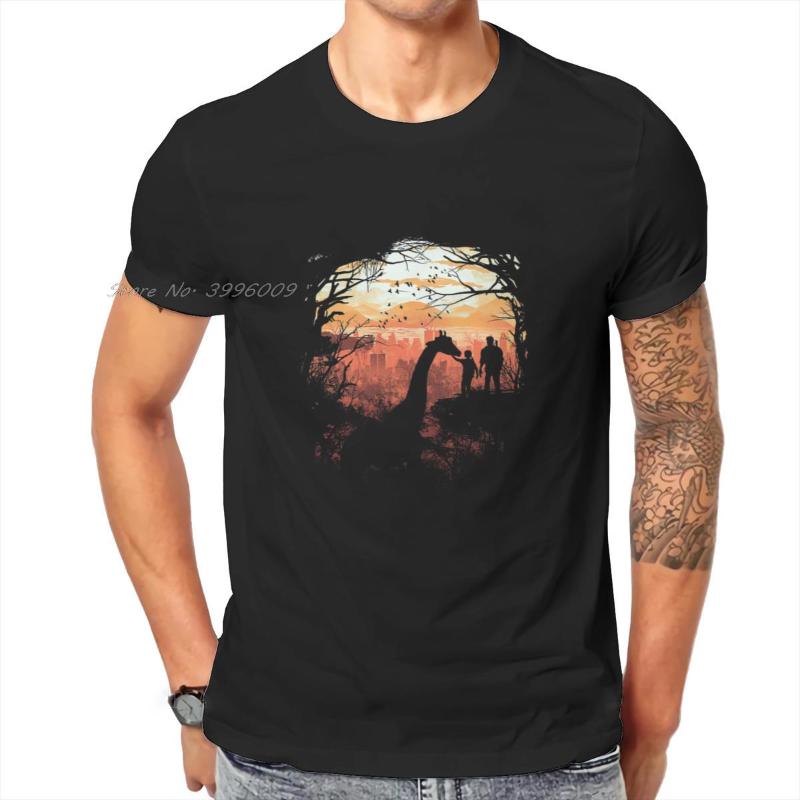 

Men's T-Shirts The Last Of Us Adventure Game Giraffe Tshirt Vintage Grunge Streetwear Tops Big Size Cotton O-Neck T Shirt, Black