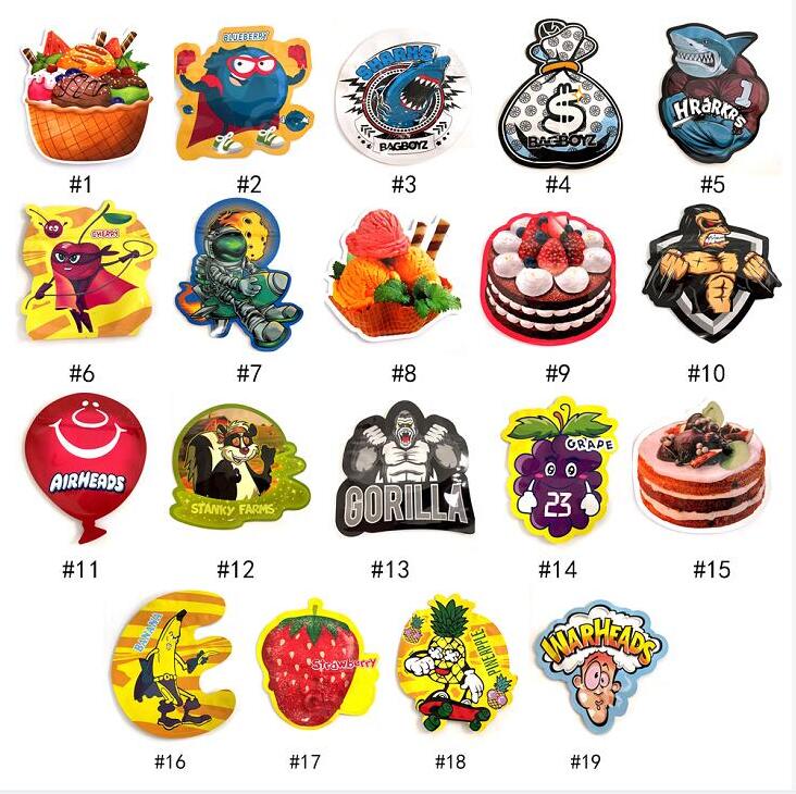 

Unique Shape 3.5g Mylar Bags Backpack Boyz Hamburger Package Bag Empty EIGHTH coochie YUNGLB runtz Resealable Smell Proof Zipper Wholesale
