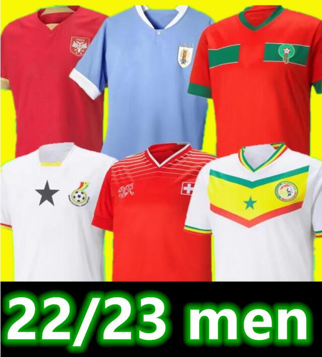 

2022 2023 Morocco soccer jerseys Senegal MANE Hakimi Ghana 22 23 Switzerland KOULIBALY maillot Serbia football uniforms shirts VLAHOVIC MITROVIC TADIC Uruguay, 2022 ghana home 1