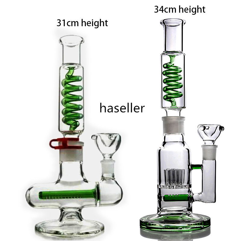 

Gravity Glasses Bong Bubbler Freezable Coil Hookahs Thick Glass Water Pipes Recycler Water Bongs Smoking Accessory