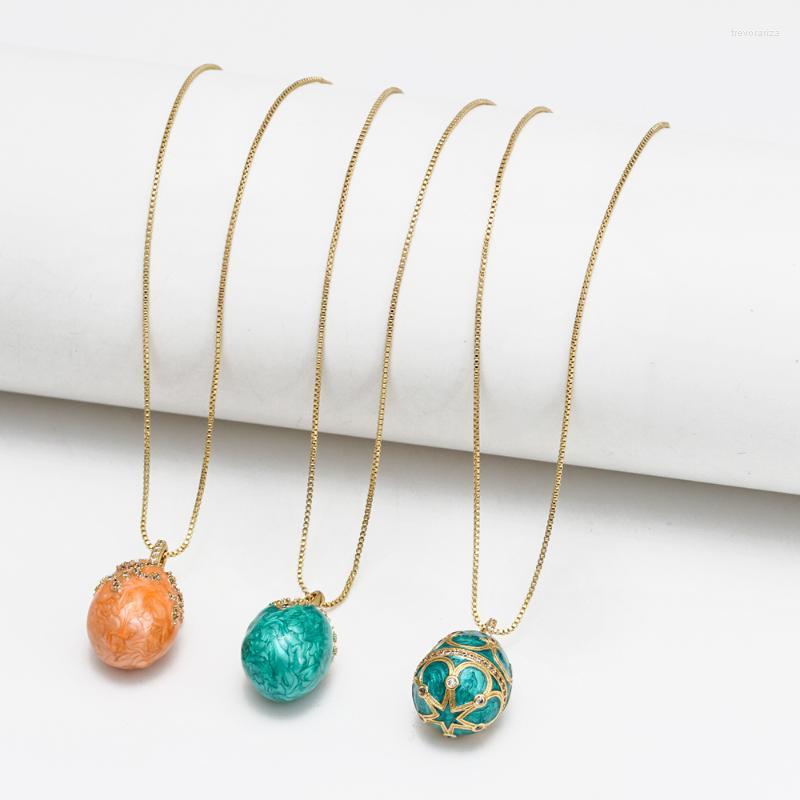 

Pendant Necklaces Wish Card Painted Enamel Art Necklace For Woman Fashion Luxury Girl Gift Wedding Party Jewelry Zircon Charm