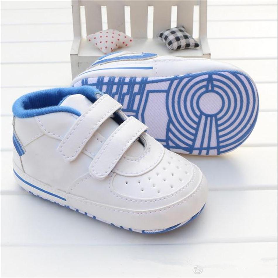 

Newborn Baby Girl Boy Soft Sole Shoes Toddler Anti-skid Sneaker Shoe Casual Prewalker Infant Classic First Walker Shoes247m, White