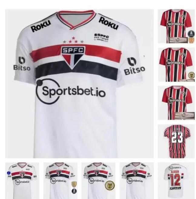 

Sao Paulo soccer jersey DANI ALVES 2022 2023 men kit Luciano Igor Gomes Luan Pablo camisa 22 23 football shirt uniform Player version