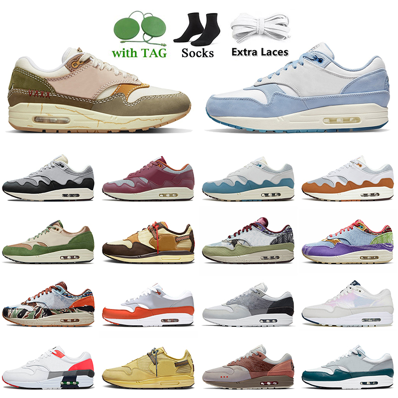 

2022 OG running shoes 87 Wabi Sabi Blueprint NH Treeline La Ville Lumiere Concepts Far Out Heavy Denim Olive Canvas sneakers Patta 1 Noise Aqua women mens trainers, B31 patta green 40-45