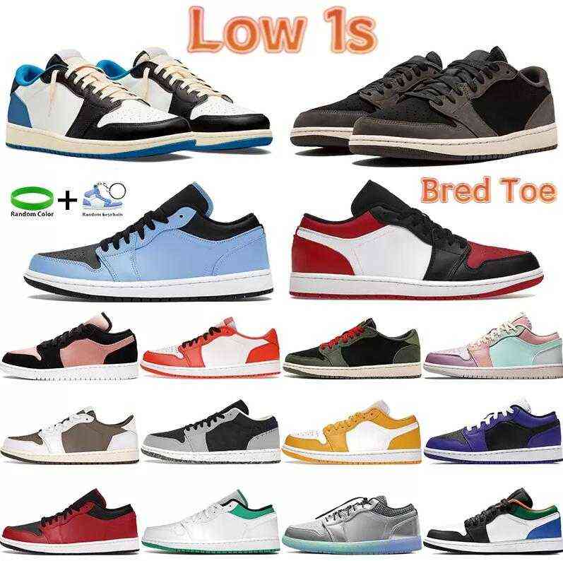 

Mens 1 low Running Shoes University Red Black Cyber Jumpman lows UNC Blue 1s Cactus Jack Bred Toe Woman Sports Sneakers Classic Basketball, 1s (3)