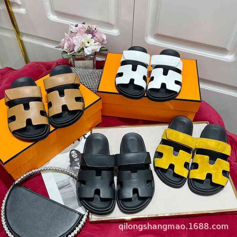 Designer Slipper Herme Chypre Sandales haut de gamme Kenbo Sandales Nouvelles sandales de mode décontractées Velcro Second Oncle Chaussures Femme