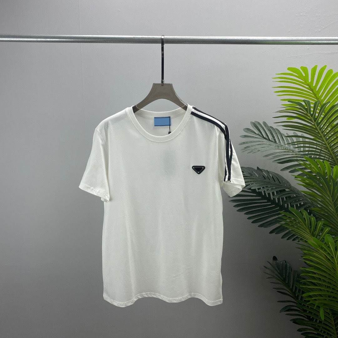 

2022ss spring and summer new high grade cotton printing short sleeve round neck panel T-Shirt Size: m-l-xl-xxl-xxxl Color: black white d5g76h6