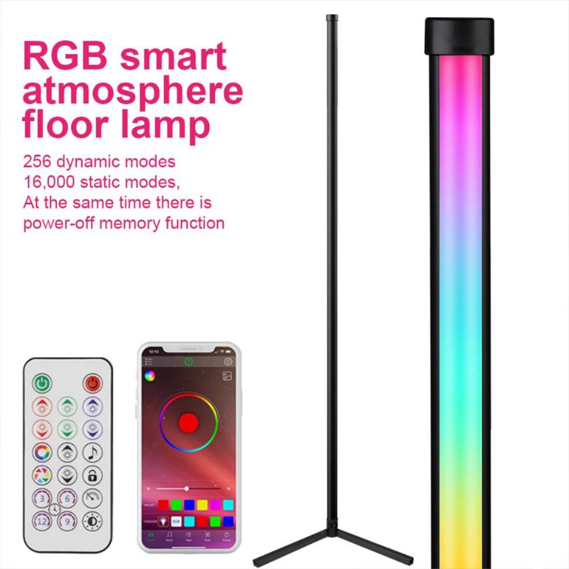 

Night Lights Corner Floor Lamp Rgb Color Changing Light 360 Degree Illumination Led Modern Standing Colorful Lighting For Living Room