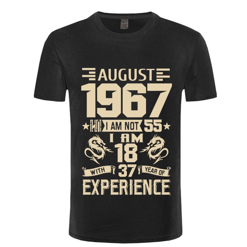 

Men' T-Shirts January February March April May June July August September T Shirt Printed Casual 1967 YEARS Men' Short SleeveMen