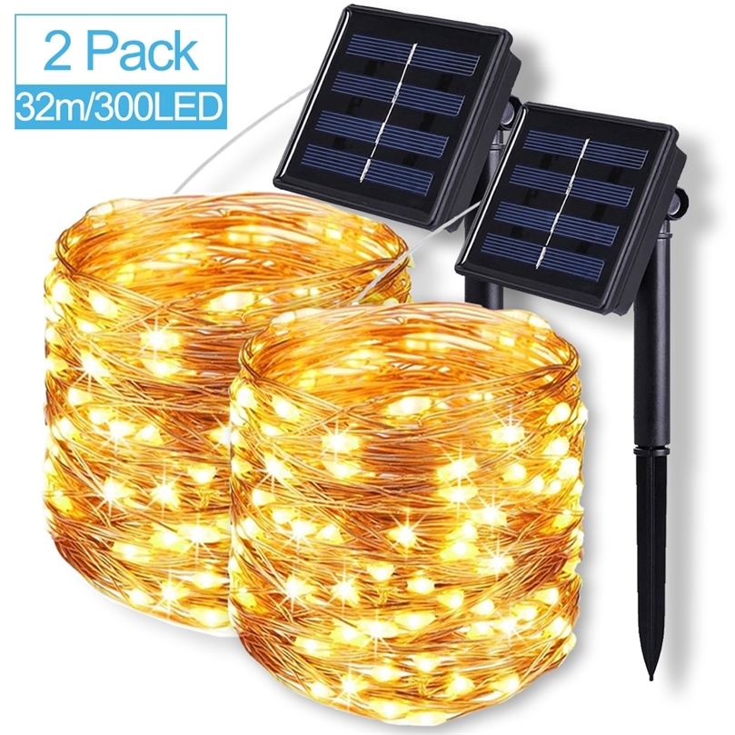 

50/330 LED Solar Lights Outdoor Lamp For Holiday Christmas Decoration Garland Festoon String Lights Garden Party Fairy Lights 220408