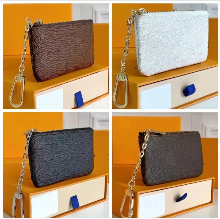 

High quality Genuine Leather Coin Purse Luxury design Portable KEY P0UCH wallet classic Man/women Chain bag With dust bag and box, With box