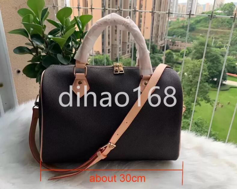 

Fashion speedy Women messenger bags Classic Style Fashion bags women bag Shoulder Bags Lady Totes handbags 30cm pillow bag With Shoulder, Brown grid
