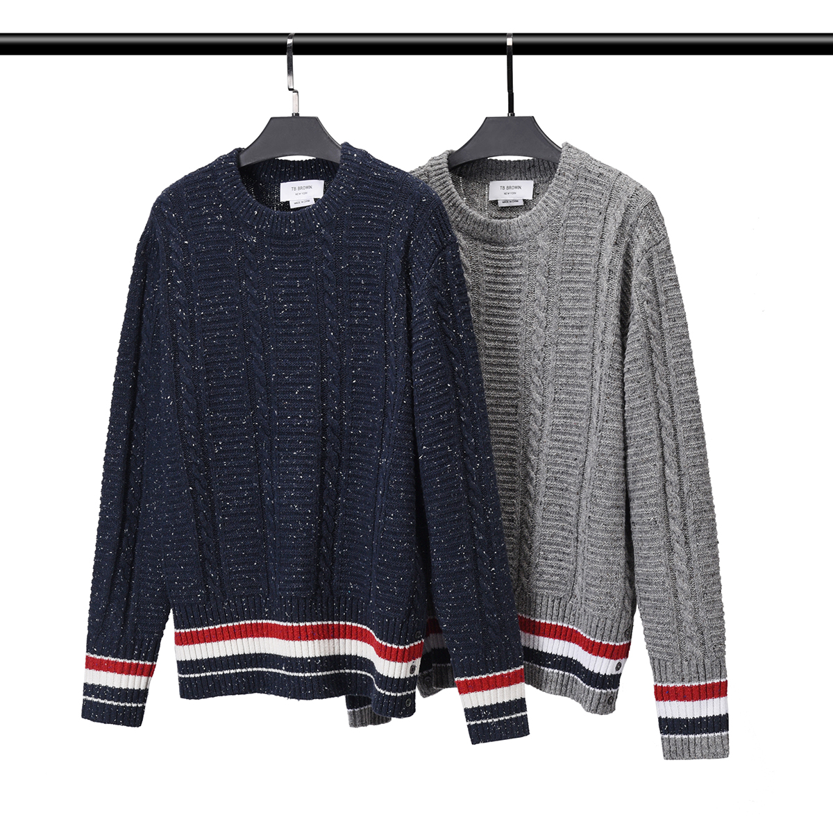 Pull d'équipage pour hommes Puriage en tricot en tricot à rayures Colorblock en tricot en laine pour femmes