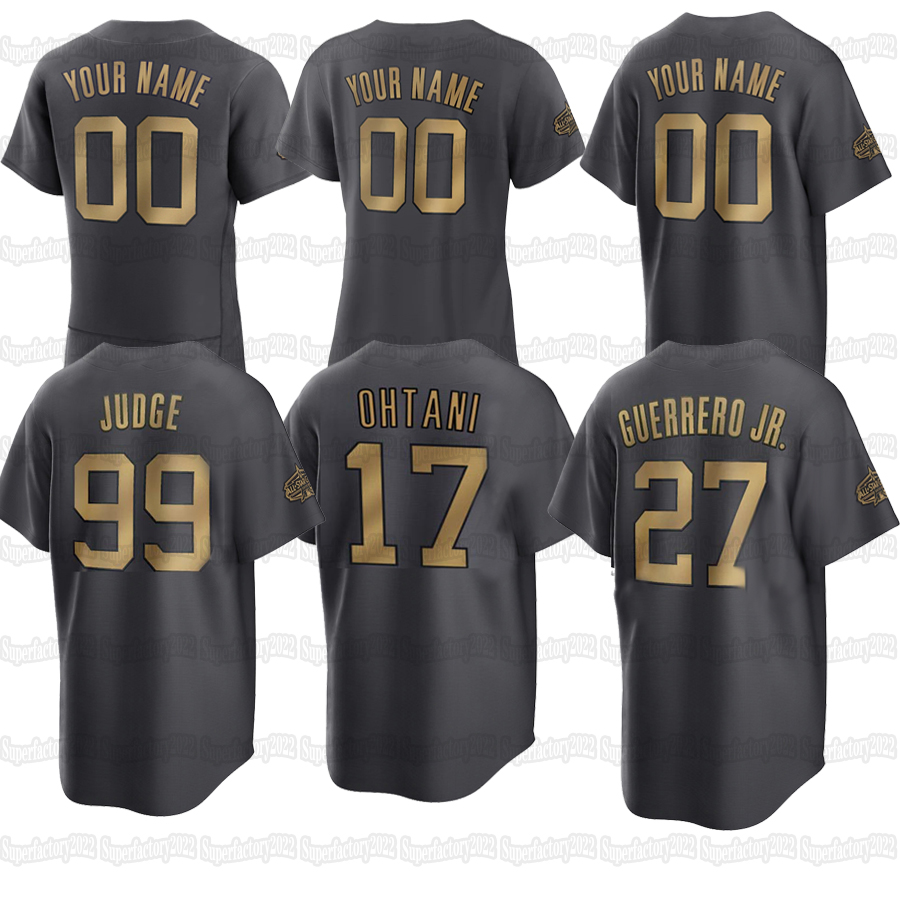 

2022 All Star Gray Baseball Jersey Aaron Judge Shohei Ohtani Giancarlo Stanton Mike Trout Gerrit Cole Xander Bogaerts Rafael Devers Andrew Benintendi Jose Altuve, Flexbase men s-xxxl