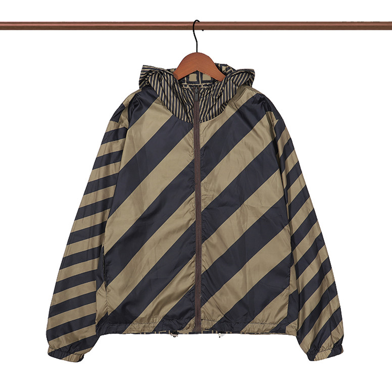 

Mens thin jacket windbreaker outdoor sportswear unisex Coats Quality Women Casual Outwear high grade Windproof hooded classic Reflective gradient print jackets, Gray