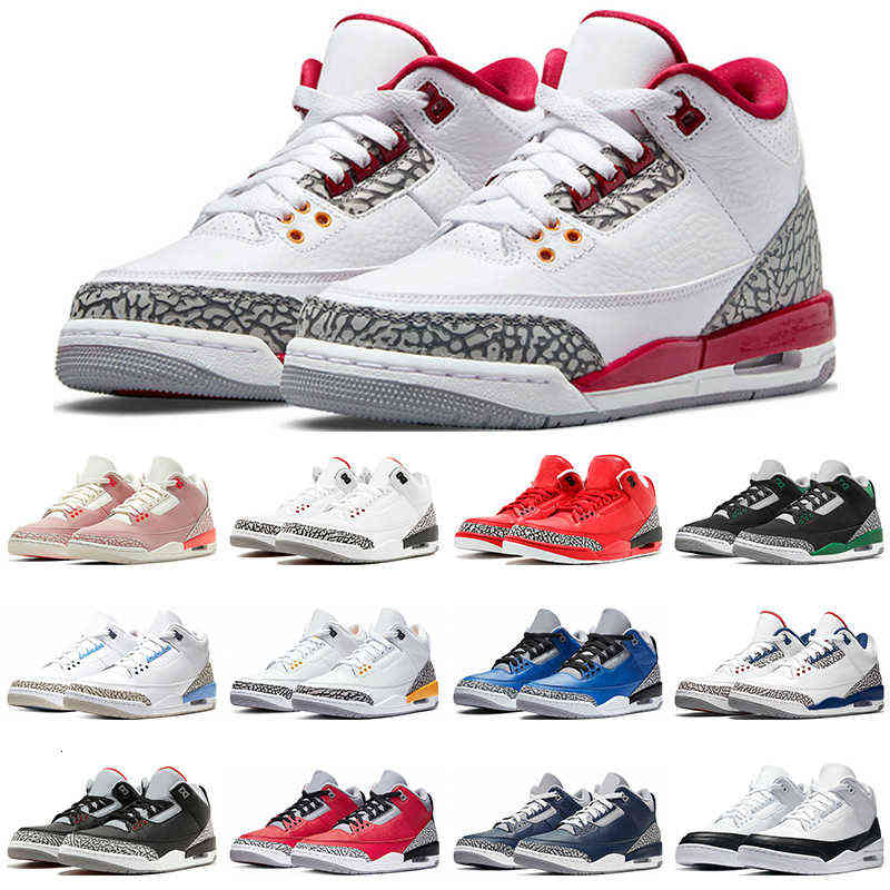 

Cardinal Red 3s Men Basketball Shoes 3 Pine Green Midnight Navy Laser ge Fire Fragment White Cement mens womens trainers sports, #16 cool grey