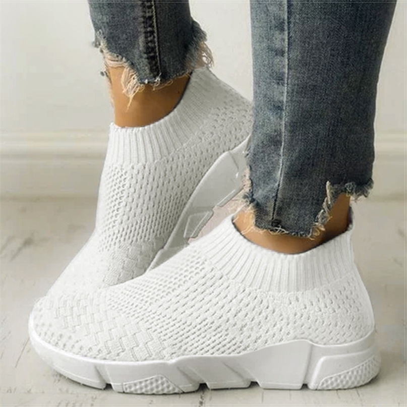 

Women Shoes Slip On White Sneakers For Vulcanize Basket Femme Super Light Casual Chunky 220810, Gray