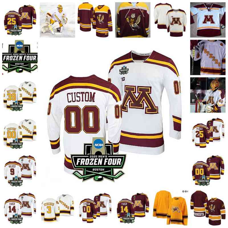

Xflsp 2022 College Frozen Four Championship Minnesota Golden Gophers Hockey Jersey Custom 29 Chaz Lucius 33 Brennan Boynton 39 Ben Meyers (A) 55 Matt, 12