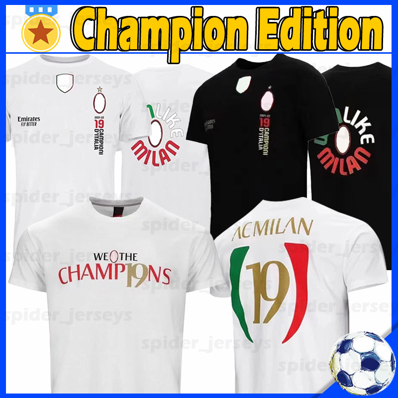 

2022 2023 TOMORI GIROUD AC soccer jerseys 22/23 Champion Edition milans IBRAHIMOVIC R.LEAO TONALI A.REBIC M.MAIGNAN ROMAGNOLI CALHANOGLU football shirts men Uniforms, Milan champion edition