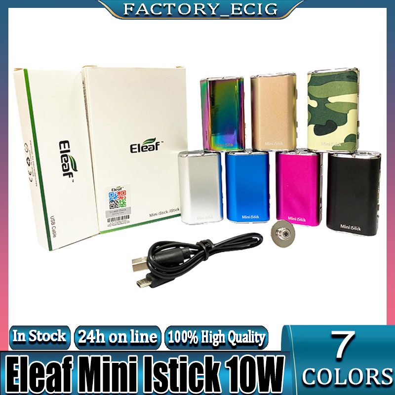 

Eleaf Mini iStick Kit 7 colors 1050mah Built-in Battery 10w Max Output Variable Voltage Mod with USB Cable eGo Connector Fast Send