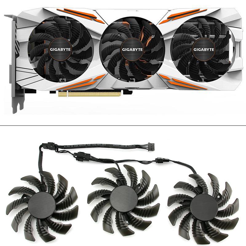 

Fans & Coolings 75MM 4PIN PLD08010S12HH T128010SU GTX1080 Cooling Fan For GIGABYTE GTX 1080 1070 Ti G1 Gaming 1060 ROCK GraphicsFans