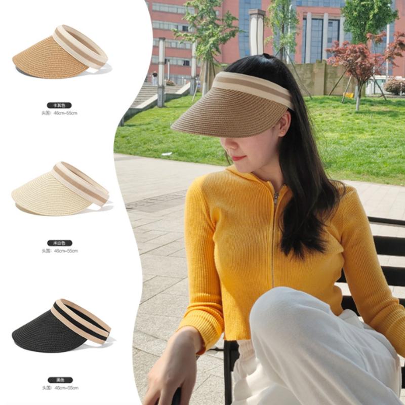 

Wide Brim Hats Summer Sun Protection Women Big Visor Sports Hat Beach Cap Breathable Sweat-Wicking Anti-UV 2022