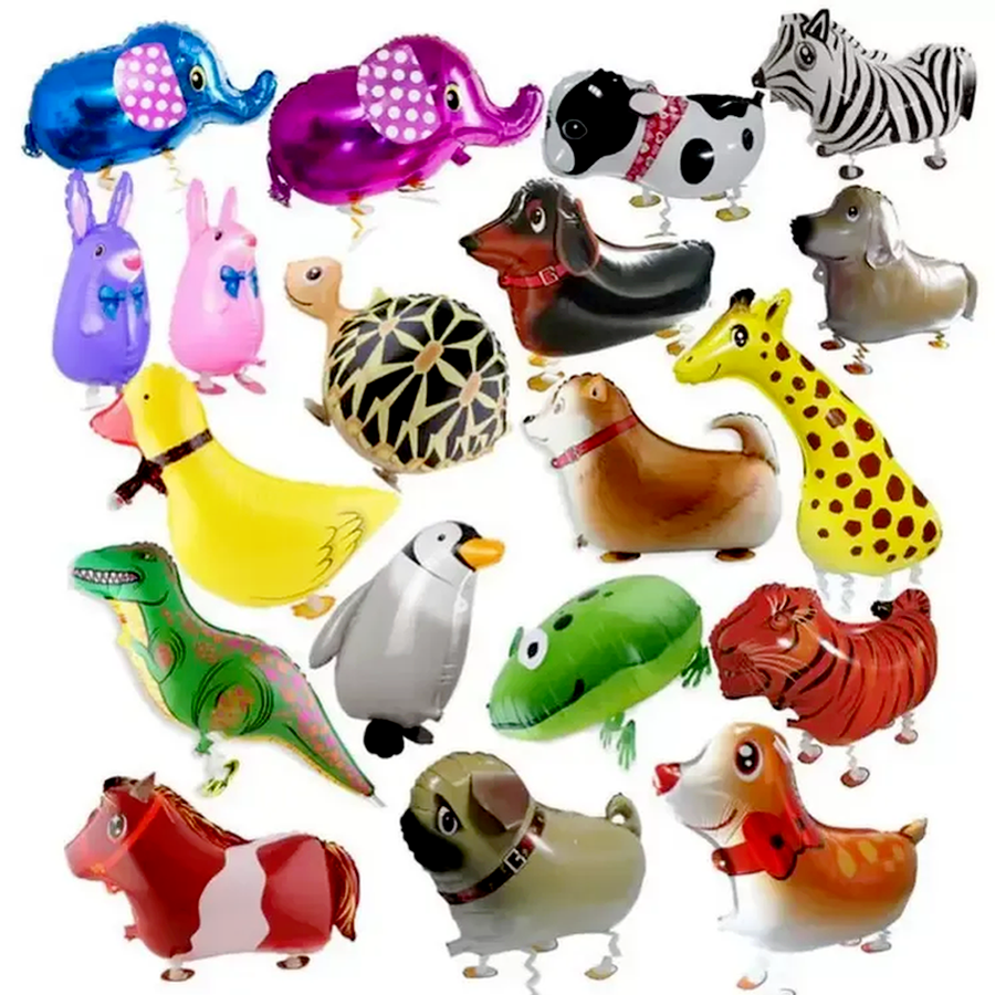 

Walking Pet Balloon Party Supply Animal Helium Aluminum Film Cartoon Balloons Multicolor Lovely forest Animal Birthday Wedding FY3220 Wholesale